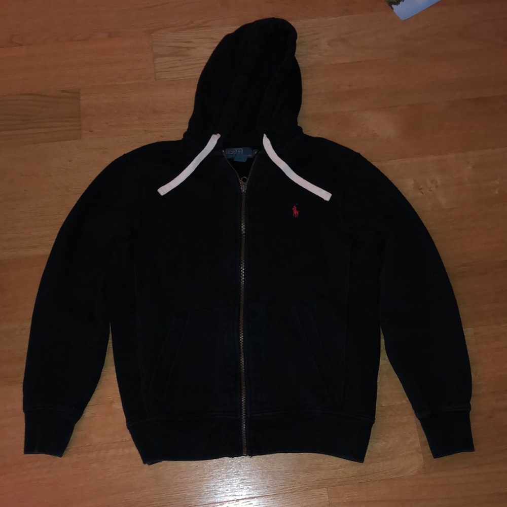 Mens M Polo by Ralph Lauren Black Zip Up